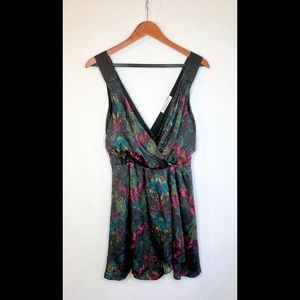 BCBGeneration Double V Neck Mini Wrap Dress